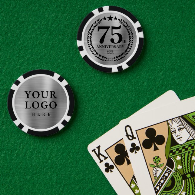 Jeton de poker 75e anniversaire d'entreprise (Table de poker (double))