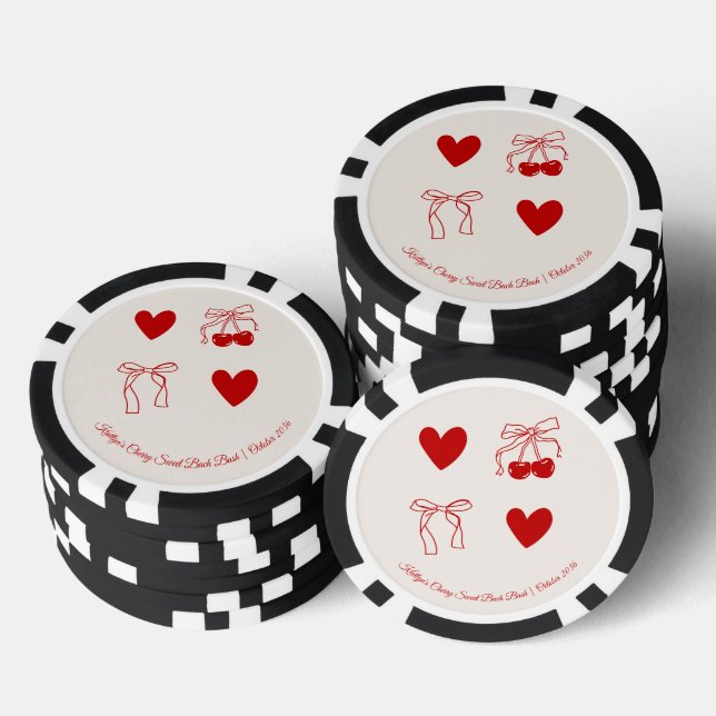 Jeton de poker de cadeau de fête de bachelorette d (Empiler)