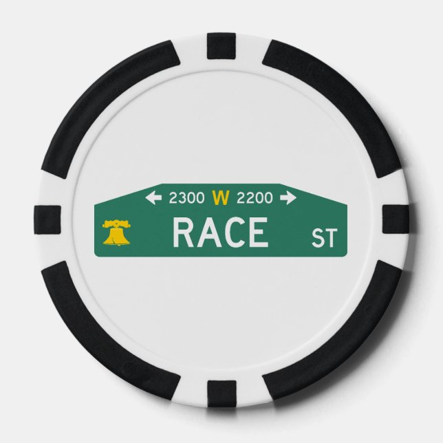 Jeton de poker de panneau de rue de Philly : pour  (Recto)