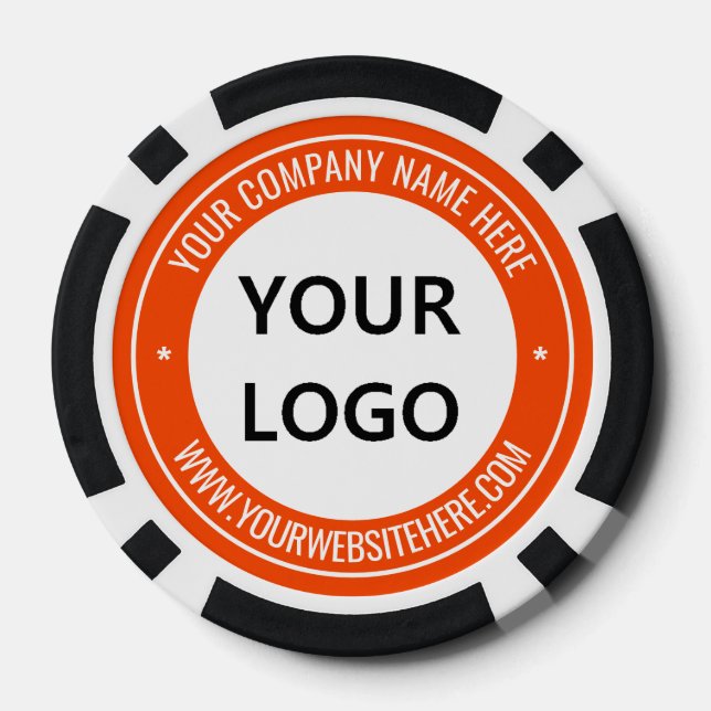 Jeton de poker de texte de logo d'entreprise perso (Verso)