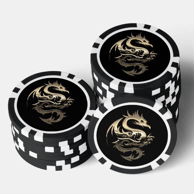 Jeton de poker Dragon Doré (Empiler)