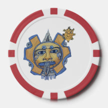jeton de poker en or aztèque