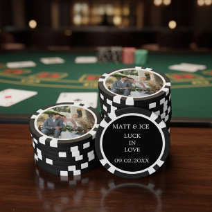 Jeton de poker personnalisé pour mariage avec phot