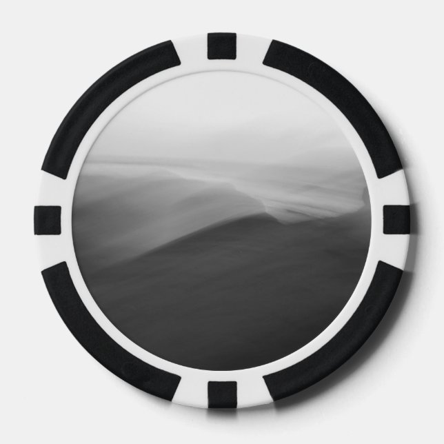 Jeton de poker photo abstraite noir et blanc (Recto)
