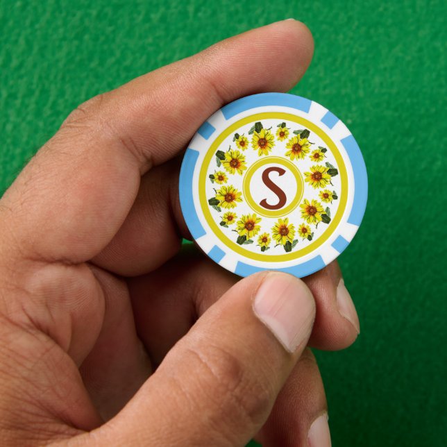 Jeton de poker Tournesol (main)