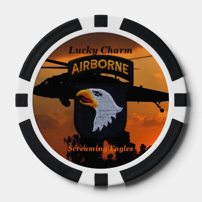 Jetons De Poker 101e aigle à hurler aéroporté fort campbell (Recto)