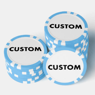 Jetons De Poker 10 x Casino personnalisé BLEU CLAIR,