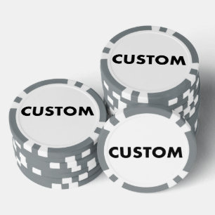 Jetons De Poker 10 x Casino personnalisé GRAY,