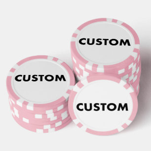 Jetons De Poker 10 x Casino personnalisé PINK,