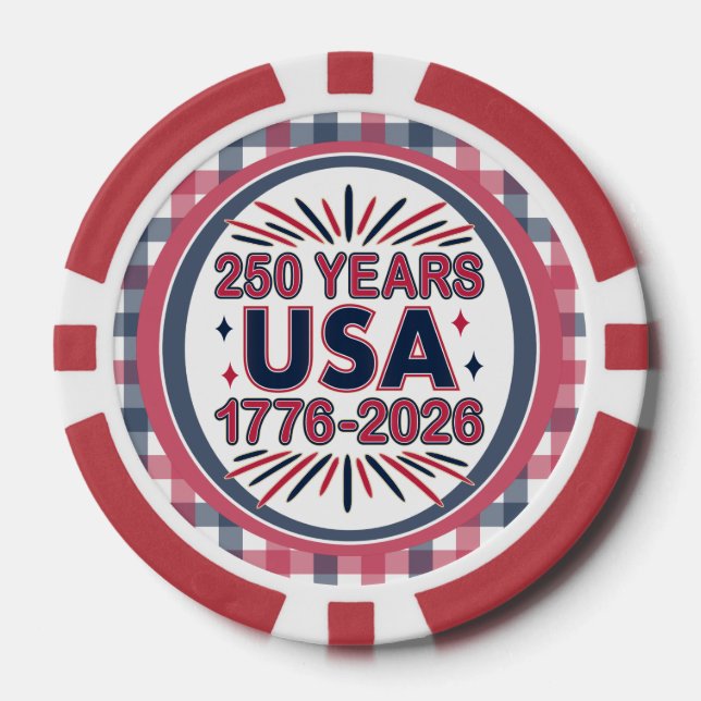 Jetons De Poker 250 ans USA | Semiquinentenaire 1776-2026 (Recto)