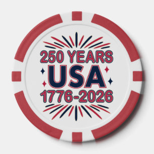 Jetons De Poker 250 ans USA   Semiquinentenaire 1776-2026