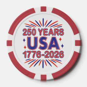 Jetons De Poker 250 ans USA   Semiquinentenaire 1776-2026
