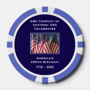 Jetons De Poker 250e anniversaire 1776 à 2026 USA Amérique