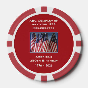 Jetons De Poker 250e anniversaire 1776 à 2026 USA Amérique