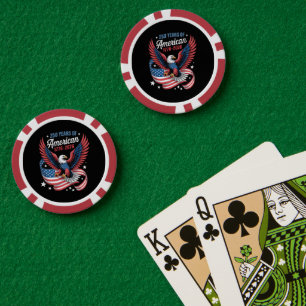 Jetons De Poker 250e anniversaire aigle patriotique États-Unis