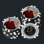 Jetons De Poker 25e Silver Wedding Anniversary<br><div class="desc">Jetons de poker. 25e anniversaire Mariage d'argent Design. Ajoutez votre photo. REMARQUE : SEULEMENT CHANGER LES ZONES MODÈLES NÉCESSAIRES! 😀 Si nécessaire, vous pouvez supprimer le texte et commencer à ajouter le texte et la police que vous voulez. 📌 Si vous avez besoin d'une personnalisation plus poussée, cliquez sur le...</div>