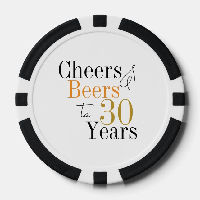 Jetons De Poker 30e anniversaire Soeurs et bières Mini Fête (Recto)