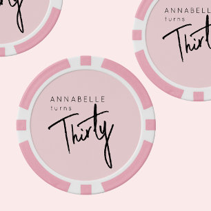 Jetons De Poker 30ème Trente-trentième anniversaire moderne