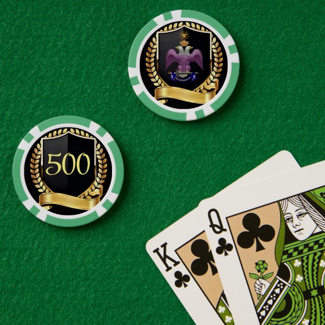 Jetons De Poker 33 Degree Mason (Table de poker (double))
