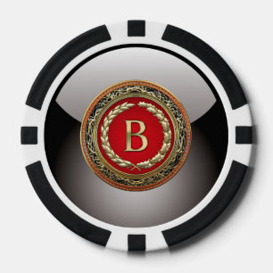 Jetons De Poker [400] Monogramme Vintage or "B"