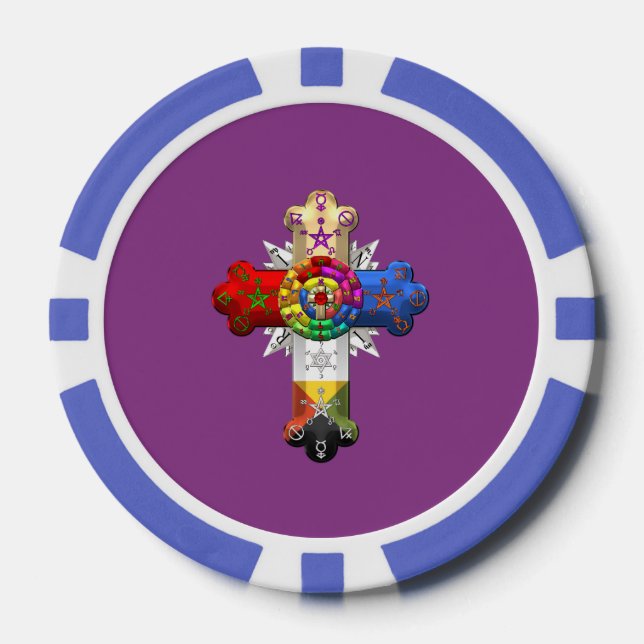 Jetons De Poker [400] Rosy Cross (Croix Rose) (Recto)