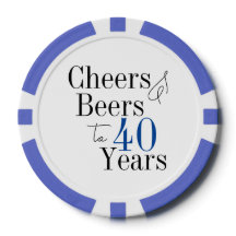 40e anniversaire Cheers and Beers Party Blue