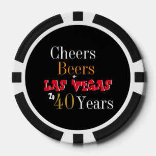 Jetons De Poker 40e anniversaire Las Vegas Cheers and Beers Party