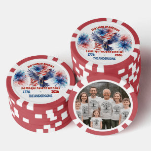 Jetons De Poker 4 juillet 250e semi-quincentenaire d'Amérique