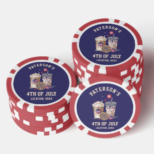 Jetons De Poker 4 juillet Fête de l'Indépendance de la Réunion fam