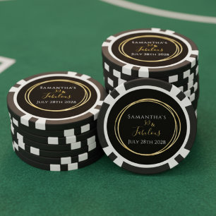 Jetons De Poker 50e anniversaire Black Gold fête d'anniversaire