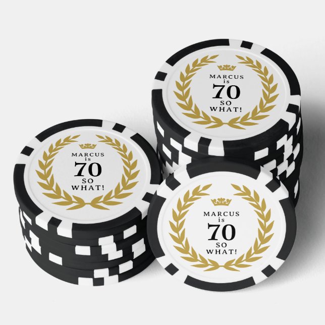 Jetons De Poker 70 Alors, quel drôle Laurel Wreath Crown 70e anniv (Empiler)