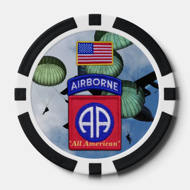 Jetons De Poker 82e régiment aéroporté du fort américain (Recto)