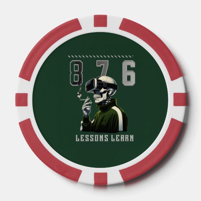 Jetons De Poker 876 LESSONS LEARN Poker Chip (Recto)