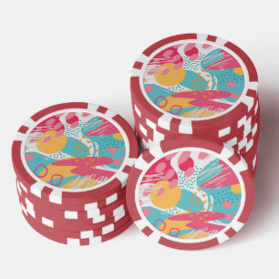 Jetons De Poker Abstrait Coloré