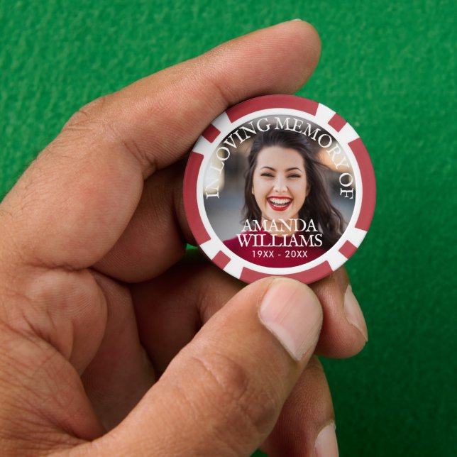 Jetons De Poker Add Photo Custom Memorial (main)