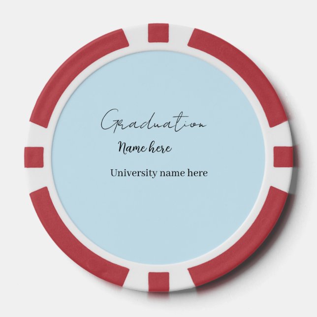 Jetons De Poker add your text simple graduate add school name cong (Recto)