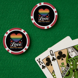Jetons De Poker Aimez qui vous voulez Fierté gay LGBT