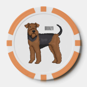 Jetons De Poker Airedale terrier dog cartoon