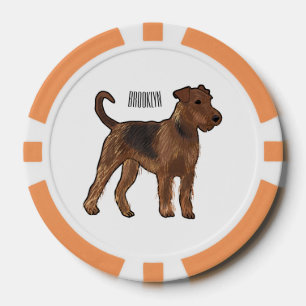 Jetons De Poker Airedale terrier dog cartoon