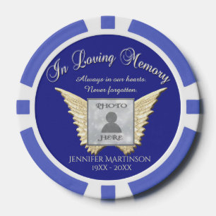 Jetons De Poker Ajouter un mémorial personnalisé photo