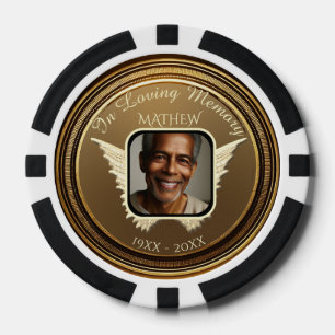 Jetons De Poker Ajouter un mémorial personnalisé photo