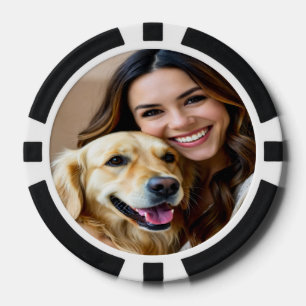 Jetons De Poker Ajouter une photo de Retriever doré Personnaliser