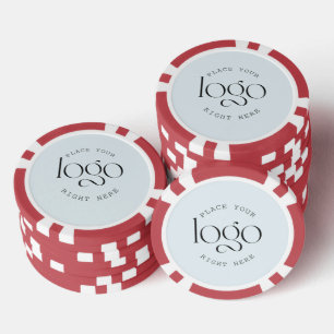 Jetons De Poker Ajoutez votre propre logo personnalisé Retro Light