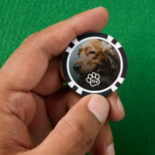 Jetons De Poker Ajoutez Votre Propre Photo Chiens Animaux Monogram