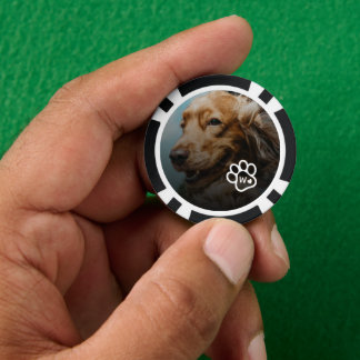 Jetons De Poker Ajoutez Votre Propre Photo Chiens Animaux Monogram