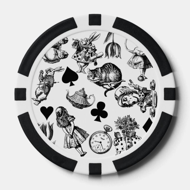 Jetons De Poker Alice White Rabbit Wonderland Classic (Recto)