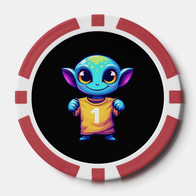 Jetons De Poker Alien de Lil (Recto)