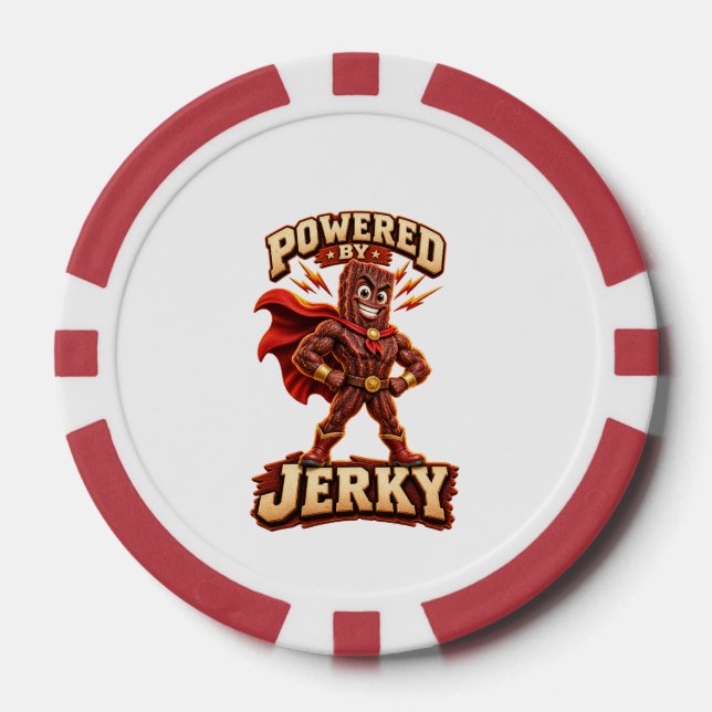 Jetons De Poker Alimenté par Jerky Superhero (Recto)