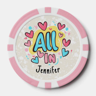 Jetons De Poker "All In" Personnalisé Style Graffiti
