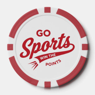 Jetons De Poker Allez les Sports Gagnent les Points